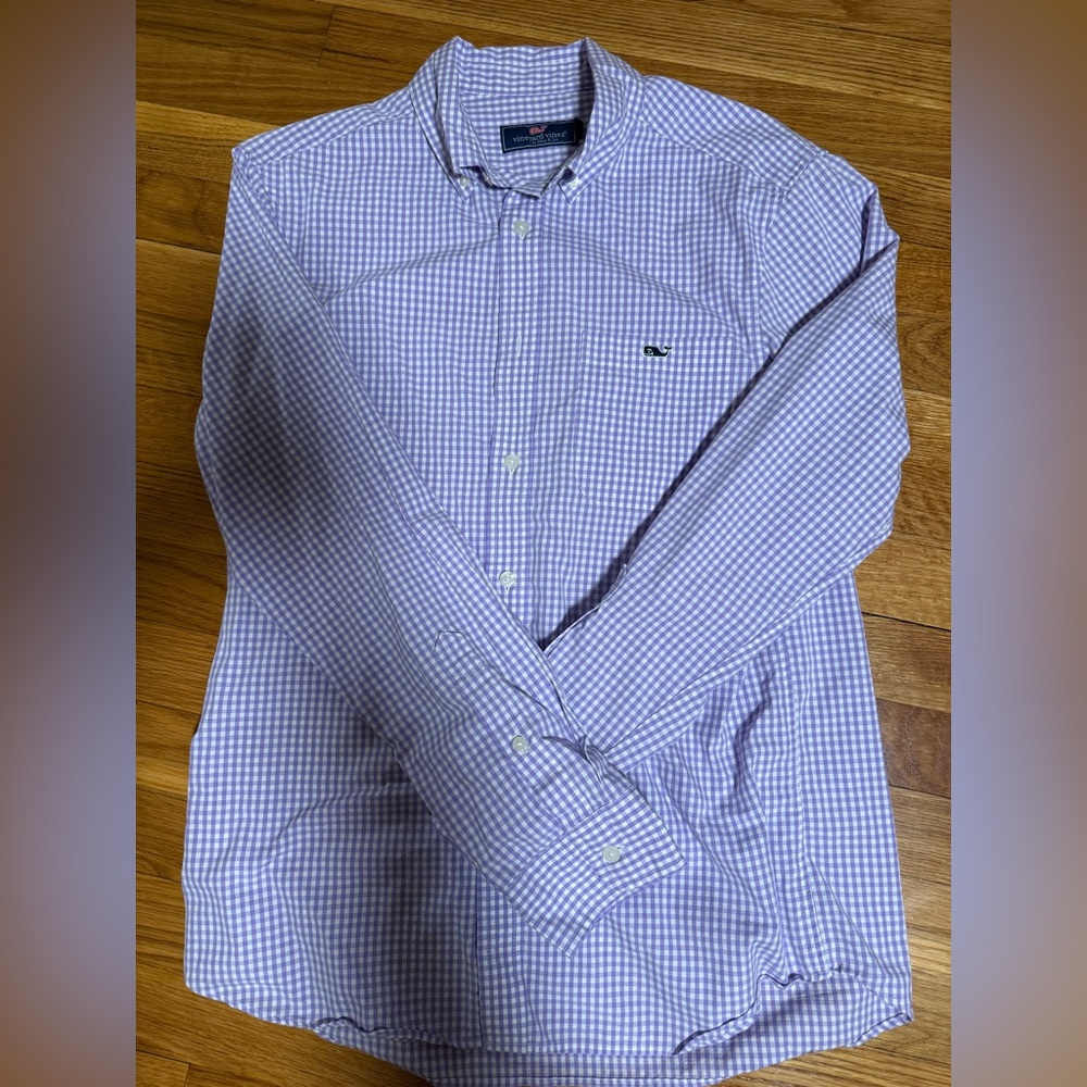 Vineyard Vines Men's Button-Down Shirt - Lavender Gingham